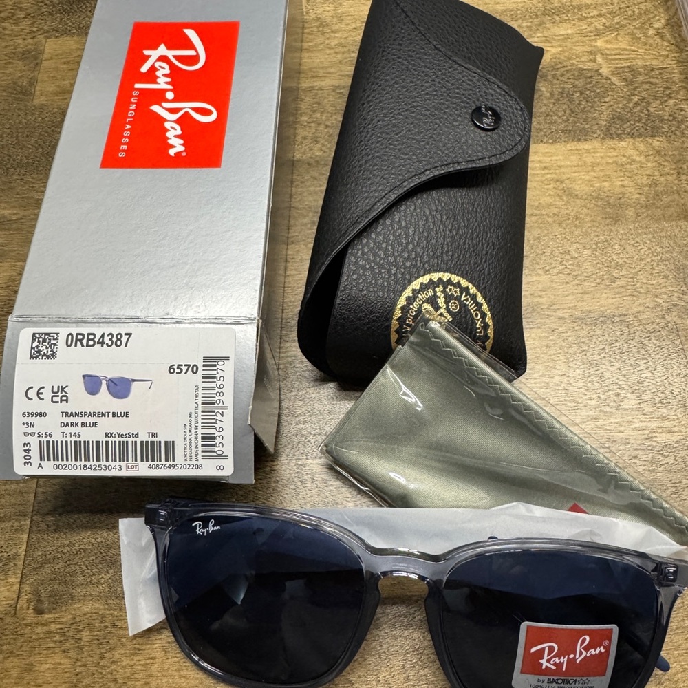 Ray-Ban Transparent Blue Sunglasses